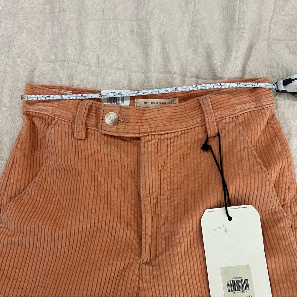 NWT Levi’s Math Club Coral Corduroy Trousers Size 25 - Picture 6 of 10